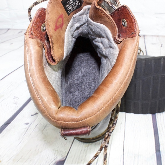 LL Bean Waterproof Kangaroo Brown Leather Boots 11 - Picture 6 of 8